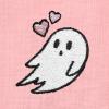 imageDALIX Heartly Ghost Embroidered Soft Cotton Short Sleeve T Shirt WomensPink