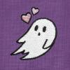 imageDALIX Heartly Ghost Embroidered Soft Cotton Short Sleeve T Shirt WomensPurple