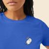 imageDALIX Heartly Ghost Embroidered Soft Cotton Short Sleeve T Shirt WomensRoyal Blue