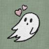 imageDALIX Heartly Ghost Embroidered Soft Cotton Short Sleeve T Shirt WomensSage