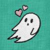 imageDALIX Heartly Ghost Embroidered Soft Cotton Short Sleeve T Shirt WomensTeal