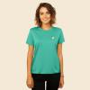 imageDALIX Heartly Ghost Embroidered Soft Cotton Short Sleeve T Shirt WomensTeal