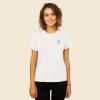 imageDALIX Heartly Ghost Embroidered Soft Cotton Short Sleeve T Shirt WomensVintage White