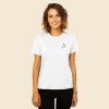 imageDALIX Heartly Ghost Embroidered Soft Cotton Short Sleeve T Shirt WomensWhite