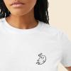 imageDALIX Heartly Ghost Embroidered Soft Cotton Short Sleeve T Shirt WomensWhite
