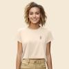 imageDALIX Ice Cream Embroidered Cropped Flowy Soft Cotton Short Sleeve T Shirt WomensHeather Dust