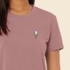 imageDALIX Ice Cream Embroidered Cropped Flowy Soft Cotton Short Sleeve T Shirt WomensMauve