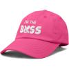 imageDALIX Im The Boss Baby Hat Infant Baseball Cap for Baby Girls and BoysHot Pink