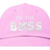 imageDALIX Im The Boss Baby Hat Infant Baseball Cap for Baby Girls and BoysLight Pink