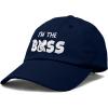 imageDALIX Im The Boss Baby Hat Infant Baseball Cap for Baby Girls and BoysNavy Blue