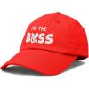 imageDALIX Im The Boss Baby Hat Infant Baseball Cap for Baby Girls and BoysRed