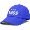 imageDALIX Im The Boss Baby Hat Infant Baseball Cap for Baby Girls and BoysRoyal Blue