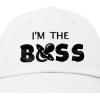 imageDALIX Im The Boss Baby Hat Infant Baseball Cap for Baby Girls and BoysWhite