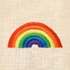 imageDALIX Rainbow Embroidered Cropped Flowy Soft Cotton Short Sleeve T Shirt WomensHeather Dust