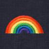 imageDALIX Rainbow Embroidered Cropped Flowy Soft Cotton Short Sleeve T Shirt WomensHeather Navy