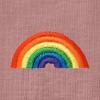 imageDALIX Rainbow Embroidered Cropped Flowy Soft Cotton Short Sleeve T Shirt WomensMauve
