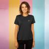imageDALIX Smile Face Embroidered Soft Cotton Short Sleeve T Shirt WomensDark Gray