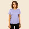 imageDALIX Smile Face Embroidered Soft Cotton Short Sleeve T Shirt WomensDark Lavender