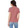 imageDALIX Smile Face Embroidered Soft Cotton Short Sleeve T Shirt WomensMauve
