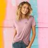 imageDALIX Smile Face Embroidered Soft Cotton Short Sleeve T Shirt WomensOrchid Purple