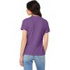 imageDALIX Smile Face Embroidered Soft Cotton Short Sleeve T Shirt WomensPurple