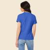 imageDALIX Smile Face Embroidered Soft Cotton Short Sleeve T Shirt WomensRoyal Blue