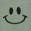 imageDALIX Smile Face Embroidered Soft Cotton Short Sleeve T Shirt WomensSage