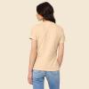 imageDALIX Smile Face Embroidered Soft Cotton Short Sleeve T Shirt WomensSand