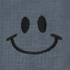 imageDALIX Smile Face Embroidered Soft Cotton Short Sleeve T Shirt WomensVintage Navy