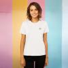 imageDALIX Smile Face Embroidered Soft Cotton Short Sleeve T Shirt WomensVintage White