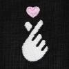 imageDALIX Snap Heart Embroidered Cropped Flowy Soft Cotton Short Sleeve T Shirt WomensBlack