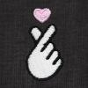 imageDALIX Snap Heart Embroidered Cropped Flowy Soft Cotton Short Sleeve T Shirt WomensDark Heather