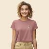 imageDALIX Snap Heart Embroidered Cropped Flowy Soft Cotton Short Sleeve T Shirt WomensMauve