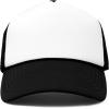 imageDALIX Youth Mesh Trucker Cap  Adjustable Hat S M SizesBlack and White