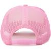 imageDALIX Youth Mesh Trucker Cap  Adjustable Hat S M SizesLight PinkWhite