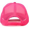 imageDALIX Youth Mesh Trucker Cap  Adjustable Hat S M SizesNeon PinkWhite