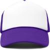imageDALIX Youth Mesh Trucker Cap  Adjustable Hat S M SizesPurpleWhite
