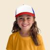 imageDALIX Youth Mesh Trucker Cap  Adjustable Hat S M SizesRedWhiteBlue