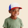 imageDALIX Youth Mesh Trucker Cap  Adjustable Hat S M SizesRedWhiteBlue