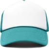 imageDALIX Youth Mesh Trucker Cap  Adjustable Hat S M SizesTealWhite