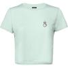 imageDALIX Snap Heart Embroidered Cropped Flowy Soft Cotton Short Sleeve T Shirt WomensDusty Blue