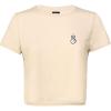 imageDALIX Snap Heart Embroidered Cropped Flowy Soft Cotton Short Sleeve T Shirt WomensHeather Dust