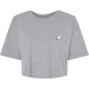 imageDALIX Ghost Embroidered Cropped Relaxed Cropped Soft Lightweight Loose T Shirt WomensAthletic Heather