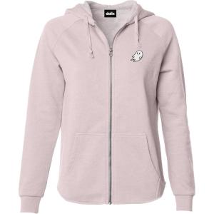 imageDALIX Ghost Embroidered Fleece Zip Washed Hoodie Cold Fall Winter WomenBlush