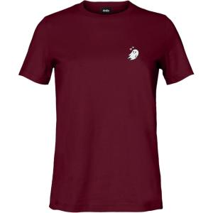 imageDALIX Heartly Ghost Embroidered Soft Cotton Short Sleeve T Shirt WomensMaroon
