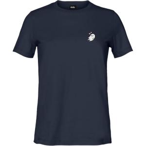 imageDALIX Heartly Ghost Embroidered Soft Cotton Short Sleeve T Shirt WomensNavy Blue