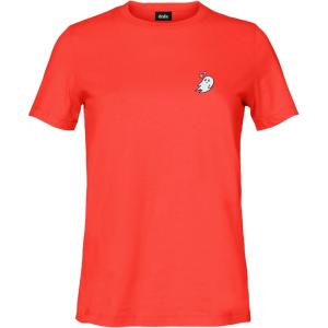 imageDALIX Heartly Ghost Embroidered Soft Cotton Short Sleeve T Shirt WomensPoppy Red