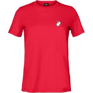 imageDALIX Heartly Ghost Embroidered Soft Cotton Short Sleeve T Shirt WomensRed