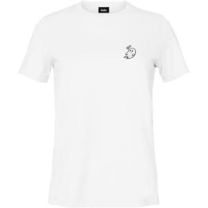 imageDALIX Heartly Ghost Embroidered Soft Cotton Short Sleeve T Shirt WomensWhite