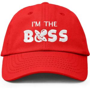 imageDALIX Im The Boss Baby Hat Infant Baseball Cap for Baby Girls and BoysRed